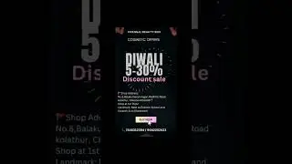 Chennai Beauty Box announces Diwali cosmetic deals with discounts of 5 to 30 percent on MRP.