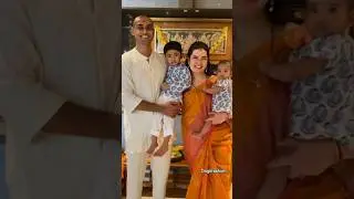 Actress radhika daughter rayanne with her beautiful family #rayanne #radhika #shortsviral