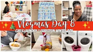 VLOGMAS 2022 | DAY 8 | GIRLS LAUNDRY | FABFITFUN WINTER UNBOXING 2022