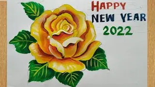 beautiful handmade happy new year 2022 card idea,day greeting card for happy new year,