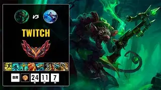 Twitch vs. Ashe: ⭐ The True Hypercarry - 24 Kills and 74% Game Influence | 25.19