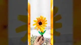 easy paper  sunflower🌻🌻# shorts# easy art# activity time for kids# vedio# taksh creative time🤗🤗