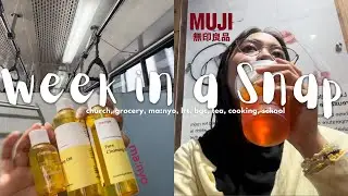 week in a snap 𐙚 church, grocery, ma:nyo, lrt, bgc, tea, cooking, school