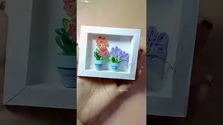 Mini Quilling Flower Pots 🌸 |Easy 3D Paper Art for Beginners|#Shorts #minecraft #miniature #diygift