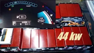 Nissan Leaf 44kW  тест на дальность при 90км\ч