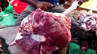Amazing fastest workers meat cutting skills, Best beef cutting knife tricks, How to make cow meat