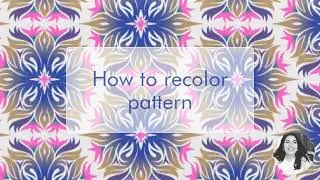 How to Recolor pattern/Artwork in adobe illustrator - Adobe Illustrator Tutorial in Hindi #artwork