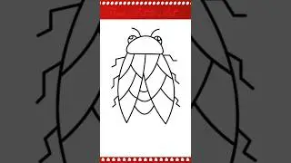 Easy drawing an insect 🎨🖌️🖍️ #shorts #shortsfeed #viral #drawing