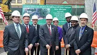 Yonkers Mayor Mike Spano Breaks Ground on Mill Street Courtyard