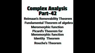 Complex Analysis || Meromorphic function || Part 42