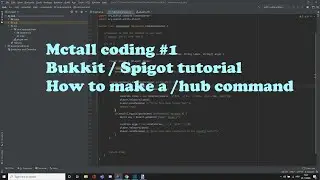 Minecraft bukkit/spigot tutorials #1 | How to make a /lobby command.