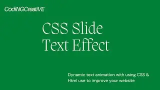 Dynamic text animation with using Css & Html use to improve your website | CodiNGCreatiVE