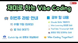 재미로 하는 Vibe Coding - AI와 함께 Claude Skills 효율적으로 공부하기 이어서 진행합니다.