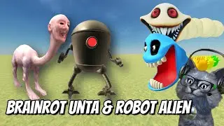 Brainrot Manusia Onta vs Hungry Worms - Nextbots In Playground mod Indonesia