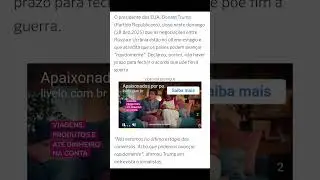 Trump, R&uacute;ssia, Ucr&acirc;nia e a paz. #noticias #pol&iacute;tica #trump #russia #ucrania Fonte: Poder360