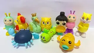 5 Minutes ASMR of Moving Toys 🐥🦆🦄 Crab, Flamingo, Bee, Owl, Parrot, & Duck | No Talking