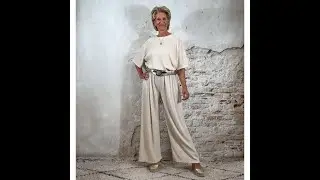 Yume Plus size broek en shirt creme .