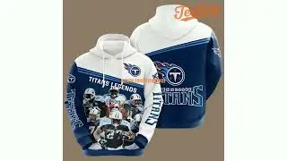 Tennessee Titans The Legend Team 3D Pattern Hoodie White Blue