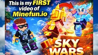 My First Sky Wars Gameplay 😱 | Minefun.io First Video 🔥#skywars #minefun