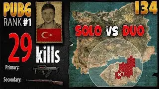 [Eng Sub] PUBG Rank 1 - ArmuttTV 29 kills [EU] SOLO vs DUO - PLAYERUNKNOWN'S BATTLEGROUNDS #134