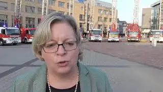 Feuerwehr: Drehleiter-Übergabe in Trier
