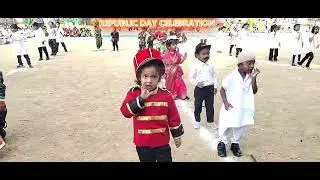 “Patriotism in motion—kids’ dance(Nursery to kg) performance at Navjyoti Vidyalaya.”