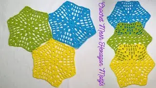 HOW TO CROCHET A GRANNY MESH HEXAGON MOTIF! ✔ CROCHET MESH HEXAGON TUTORIAL EASY PATTERN ✔ DIY