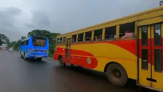 Ksrtc vs Private bus race at nh66