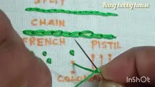 Embroidery Day 11, Colonial knot stitch