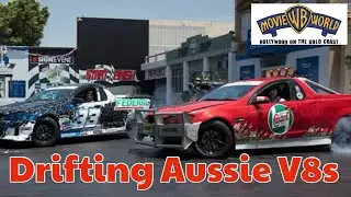 Drifting Aussie V8's Movie World Gold Coast Australia