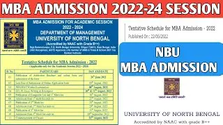 MBA - Admission 2022-24 session || NBU mba admission 2022 || University of North Bengal