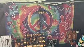 Lavender lane hippie festival and sunflowers