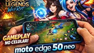 Testando League of Legends Wild Rift no celular moto edge 50 neo 