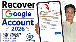 Gmail Account Recovery | Google Couldn't sign you in | How to recover gmail account