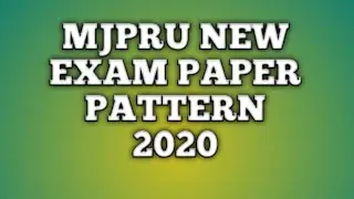 MJPRU new exam paper pattern.