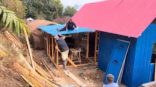 पोथी 🐔हरायो 🥺!! घर बन्दै 5G को रफ्तारमा🏃🏻#village vlogs #Diwashmaila02