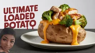 Запеченный картофель с большим количеством начинки, курицей и брокколи 🥦🥔🧀
