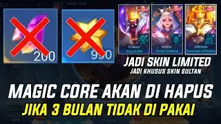 UPDATE MAGIC WHEEL ! TERBARU MAGIC CORE AKAN DI HAPUS JIKA TIDAK DI PAKAI SELAMA 3 BULAN MLBB !