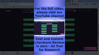 Fast and Instant Literature Review in secs | AI Tool for Research | AI Research Templates | LMS AI