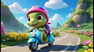 Twinkle Turtle&rsquo;s Magic Scooter | Fun Turtle Rhyme for Kids | Whizzy Scooter Adventure Song