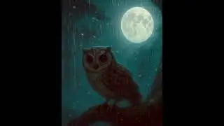 🌙 Misty Forest Rain Beneath the Moon #shorts