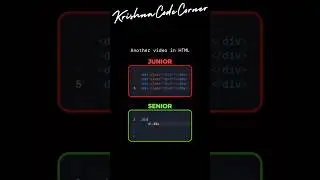 Junior VS Senior #html #coding #shorts
