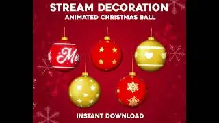 Animated Christmas Balls Twitch Stream Decoration