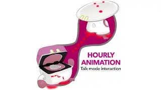 Hourly animation both mood lamp and alarm clock