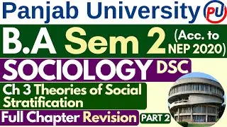 Theories of Social Stratification Davis and Moore Marx Parsons and Weber | Sociology BA 1st Year| P2