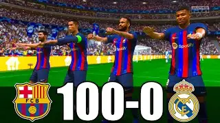FIFA 23 | RONALDO, MESSI, MBAPPE, NEYMAR, ALL STARS | FC BARCELONA 100 - 0 REAL MADRID | UCL FINAL