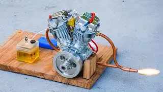 Mini V-Twin Engine Four-stroke Test