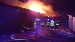HD Pożar magazynu z chemikaliami Żywiec, ulica Stolarska