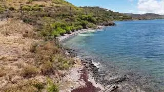 Coastal drone flight on St. Croix V.I.