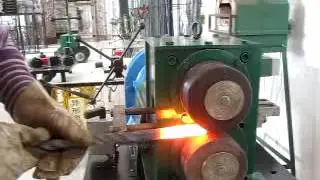 High frequency induction heater fishtail forging machine